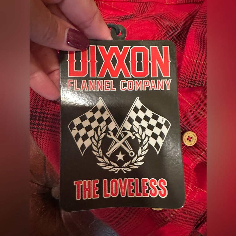 NWT DIXXON Women's Red Plaid FLANNEL BUTTON UP SHIRT ( cropped ) - Picture 7 of 10